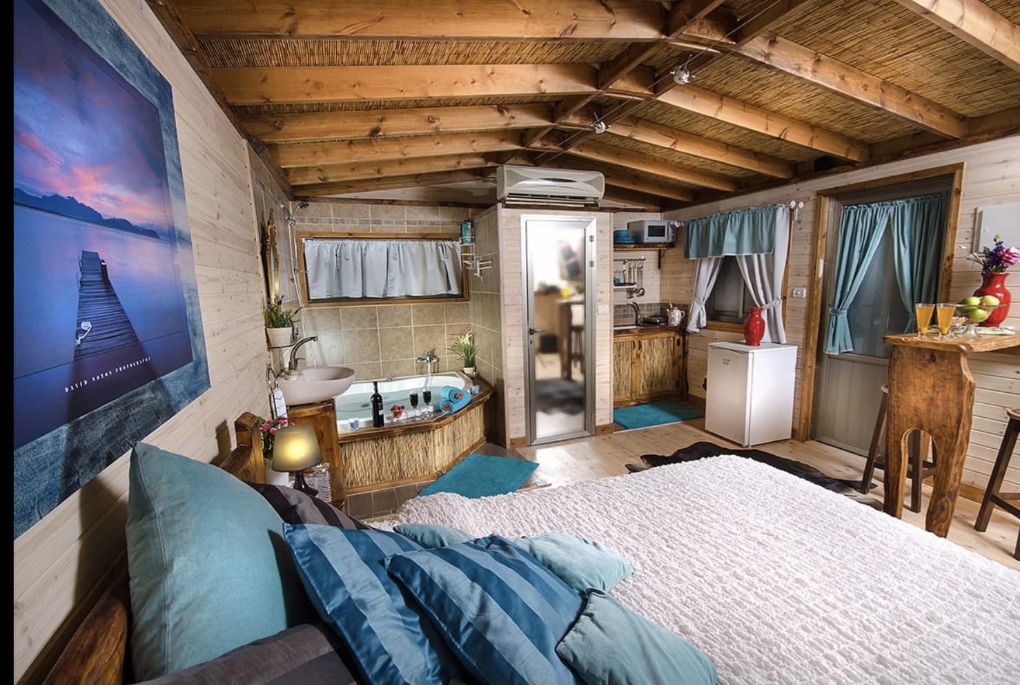 בקתה זוגית עם גקוזי